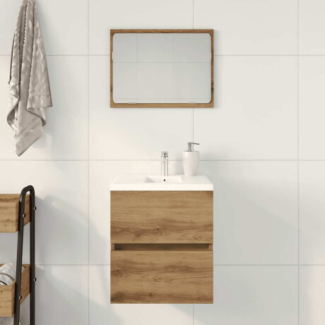 vidaXL Badkamer wastafelkast Artisan Oak 41x38,5x45 cm Engineered Wood afbeelding3 - 1
