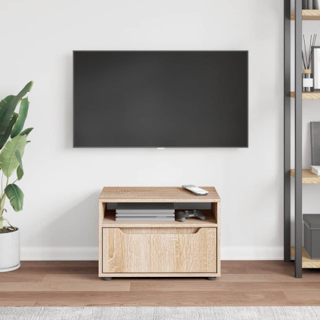 vidaXL Tv-meubel VISNES 60x40x38 cm bewerkt hout sonoma eikenkleurig afbeelding3 - 1