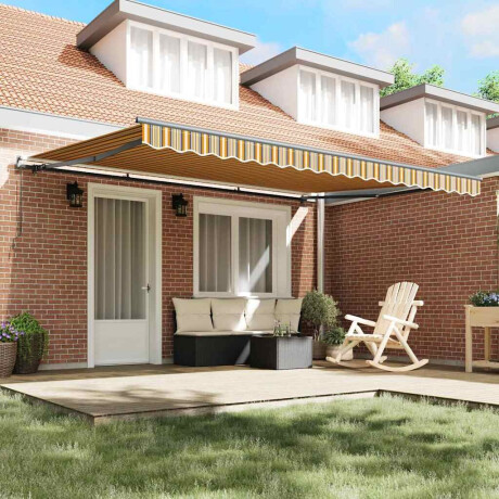 vidaXL Inklapbaar Zonnescherm Multikleur 450 × 300 cm Stof afbeelding3 - 1