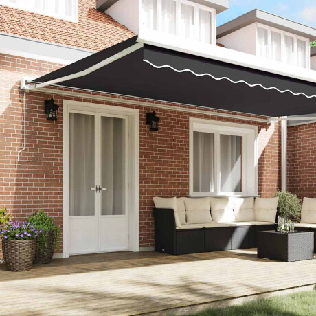 vidaXL Inklapbaar Zonnescherm Antraciet 500 × 300 cm Stof, Metaal afbeelding3 - 1