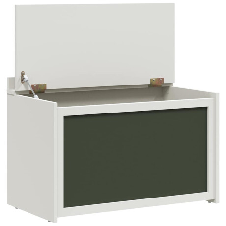 vidaXL Speelgoeddoos met opslag Wit 73 x 33 x 55 cm Bewerkt hout afbeelding3 - 1