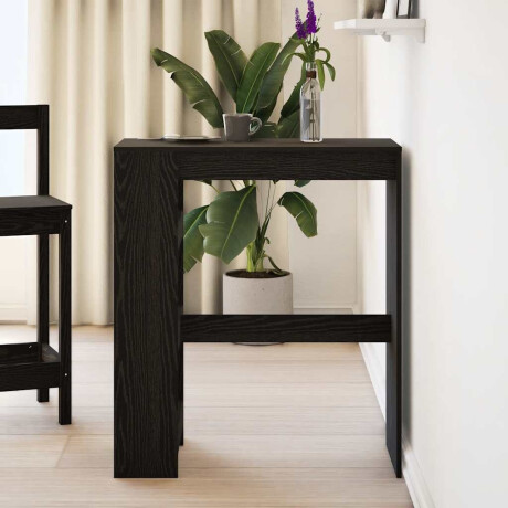 vidaXL Bartafel met rekken Zwarte eik 90x40x103,5 cm bewerkt hout afbeelding3 - 1