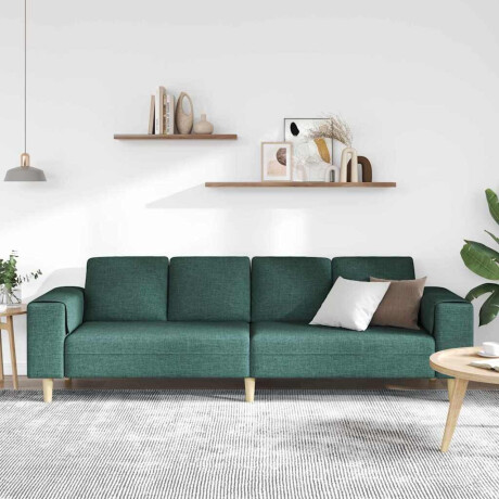 vidaXL Woonkamer Bank Donkergroen 250 x 77 x 76 cm Polyester afbeelding3 - 1