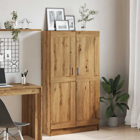vidaXL Boekenkast 82,5x30,5x150 cm bewerkt hout artisanaal eikenkleur afbeelding3 - 1