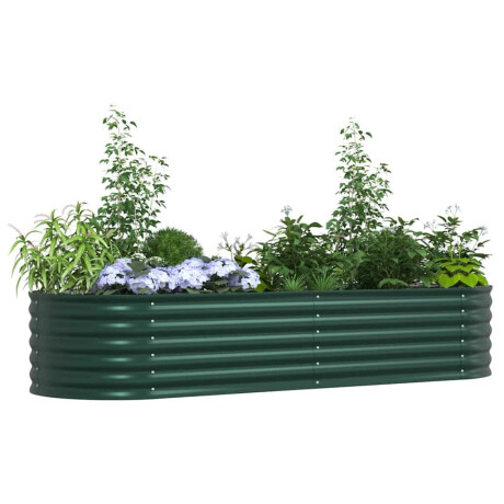 vidaXL Verhoogde plantenbak Groen 240 x 80 x 44 cm Staal afbeelding3 - 1