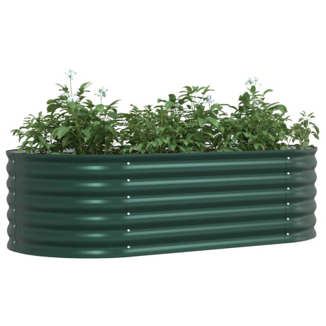 vidaXL Verhoogde plantenbak Groen 160 x 80 x 44 cm Staal afbeelding3 - 1