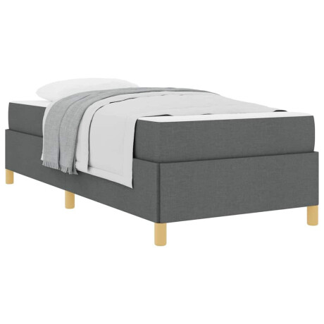 vidaXL Boxspring bed Anders Donkergrijs 100 x 200 cm Stof afbeelding3 - 1