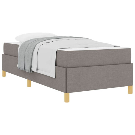 vidaXL Boxspring bed Anders Zwart en Bruin en Wit 100 x 200 cm Stof afbeelding3 - 1