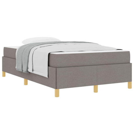 vidaXL Boxspring bed Anders Taupe en Wit 120 x 190 cm Stof afbeelding3 - 1