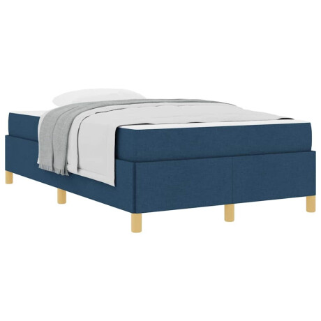 vidaXL Boxspring bed Anders Blauw en Wit 120 x 200 cm Stof afbeelding3 - 1