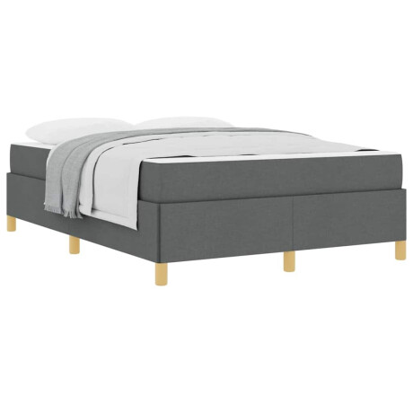 vidaXL Boxspring bed Anders Zwart en Bruin en Wit 160 x 200 cm Stof afbeelding3 - 1