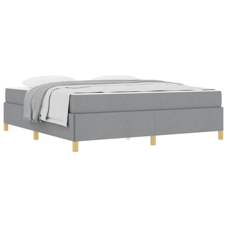 vidaXL Boxspring bed Anders Lichtgrijs en Wit 180 x 200 cm Stof afbeelding3 - 1