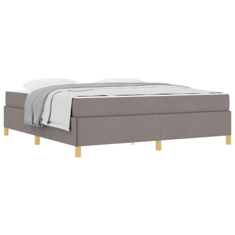 vidaXL Boxspring bed Anders Taupe en Wit 180 x 200 cm Stof afbeelding3 - 1