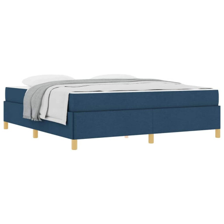 vidaXL Boxspring bed Anders Blauw en Wit 180 x 200 cm Stof afbeelding3 - 1