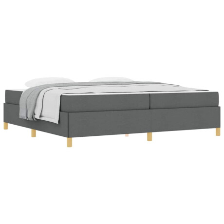 vidaXL Boxspring bed Anders Donkergrijs 200 x 200 cm Stof afbeelding3 - 1