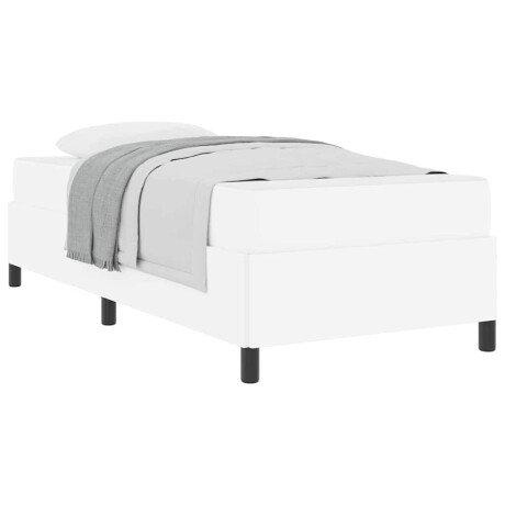 vidaXL Bedframe met matras Wit 80 x 200 cm Stof afbeelding3 - 1