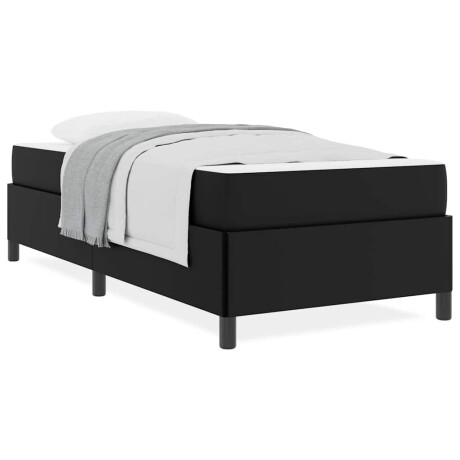 vidaXL Bedframe met matras Zwart 90 x 190 cm Stof afbeelding3 - 1