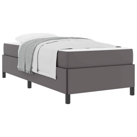 vidaXL Bedframe met matras Grijs 90 x 190 cm Stof afbeelding3 - 1