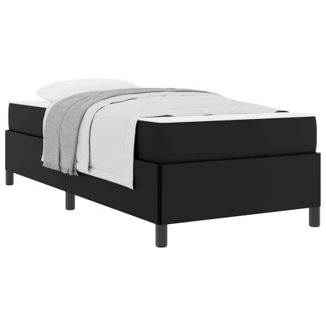 vidaXL Bedframe met matras Zwart 100 x 200 cm Stof afbeelding3 - 1