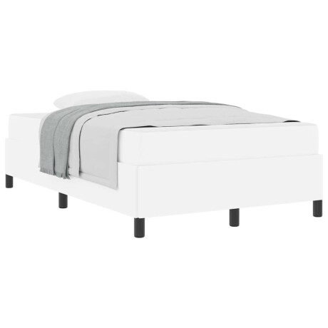 vidaXL Bedframe met matras Wit 120 x 190 cm Stof afbeelding3 - 1