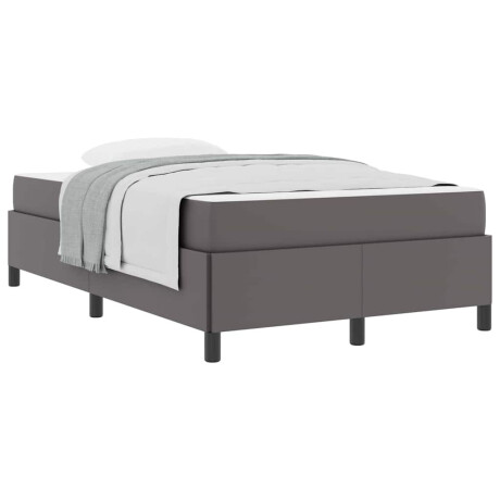 vidaXL Bedframe met matras Grijs 120 x 200 cm Stof afbeelding3 - 1
