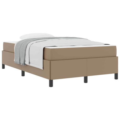 vidaXL Bedframe met matras Cappuccino 120 x 200 cm Stof afbeelding3 - 1