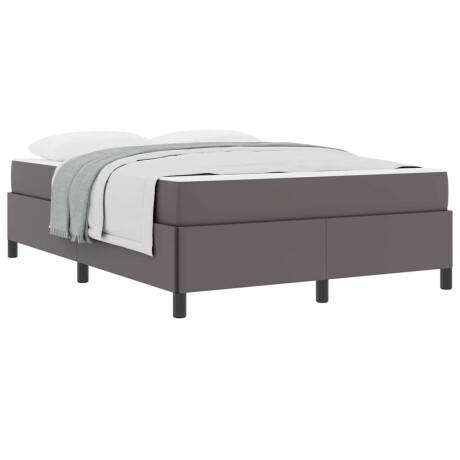 vidaXL Bedframe met matras Grijs 140 x 190 cm Stof afbeelding3 - 1