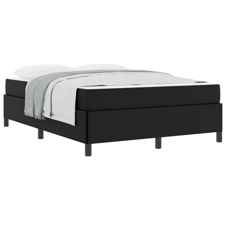 vidaXL Bedframe met matras Zwart 140 x 200 cm Stof afbeelding3 - 1