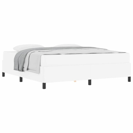 vidaXL Bedframe met matras Wit 180 x 200 cm Kunstleer afbeelding3 - 1