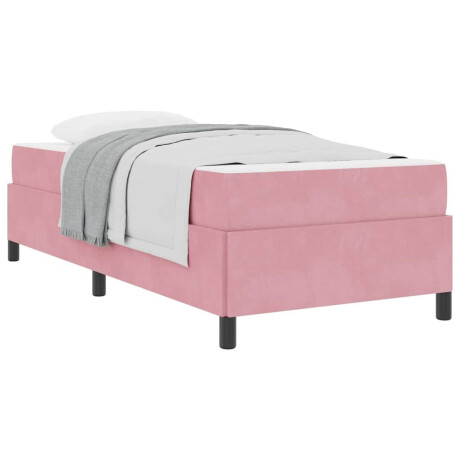 vidaXL Bedframe Anders Roze en wit 90 x 200 cm Fluweel afbeelding3 - 1