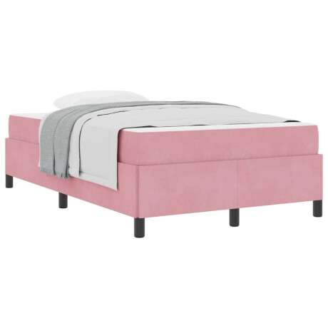 vidaXL Bedframe Anders Roze en wit 120 x 200 cm Fluweel afbeelding3 - 1
