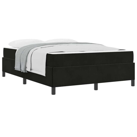 vidaXL Bedframe met matras Zwart 160 x 200 cm Stof afbeelding3 - 1