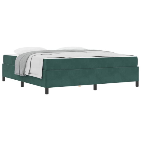 vidaXL Bedframe Anders Donkergroen en Wit 180 x 200 cm Fluweel afbeelding3 - 1