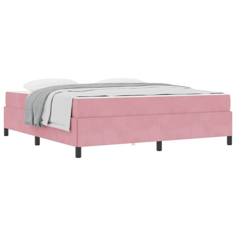 vidaXL Bedframe Anders Roze en wit 180 x 200 cm Fluweel afbeelding3 - 1
