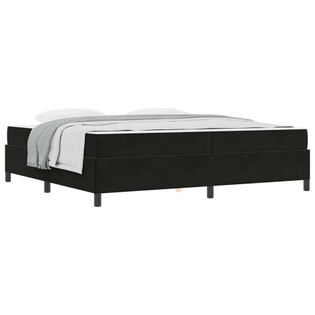 vidaXL Bedframe Anders Zwart en Wit en Zwart 200 x 200 cm Fluweel afbeelding3 - 1