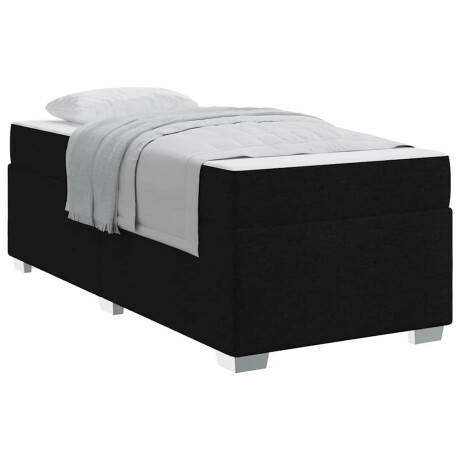 vidaXL Bedframe met matras Zwart 90 x 190 cm Stof afbeelding3 - 1