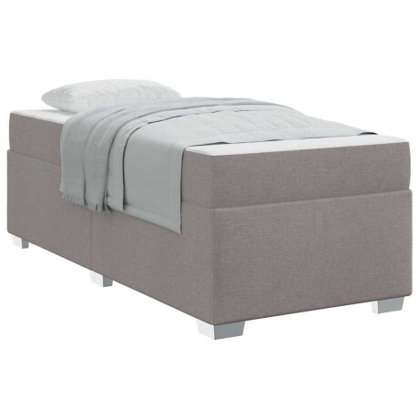 vidaXL Bedframe Anders Taupe 90 x 190 cm Stof afbeelding3 - 1