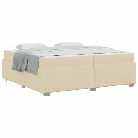 vidaXL Bedframe Crème 200 x 200 cm Stof afbeelding3 - 1