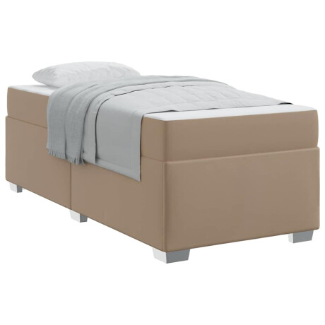 vidaXL Bedframe Anders Cappuccino 100 x 200 cm Kunstleer afbeelding3 - 1