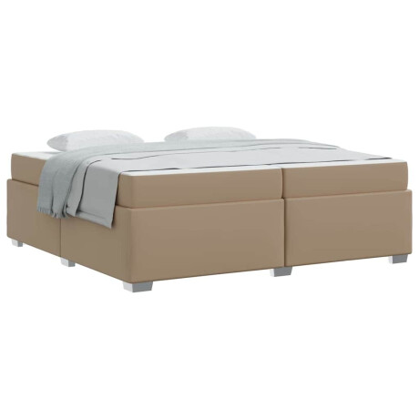 vidaXL Bedframe Cappuccino 200 x 200 cm Kunstleer afbeelding3 - 1