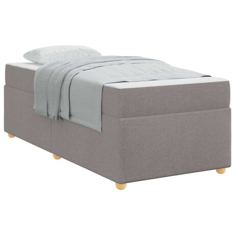 vidaXL Bedframe met matras Taupe 80 x 200 cm Stof afbeelding3 - 1