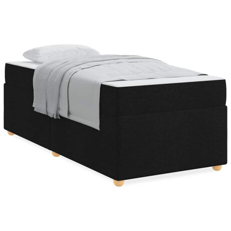 vidaXL Bedframe met matras Anders Zwart 100 x 200 cm Stof afbeelding3 - 1