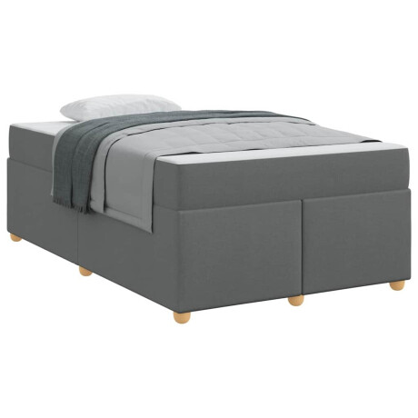 vidaXL Bedframe met matras Anders Donkergrijs 120 x 190 cm Stof afbeelding3 - 1