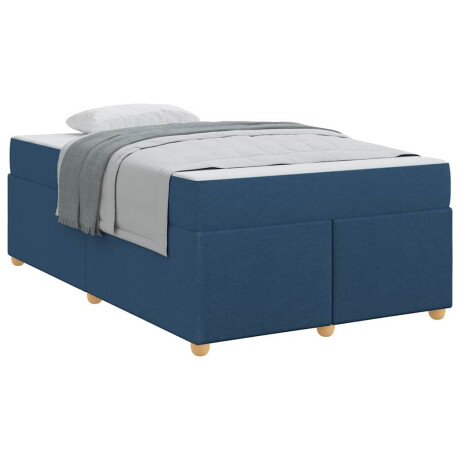 vidaXL Bedframe met matras Anders Blauw 120 x 190 cm Stof afbeelding3 - 1