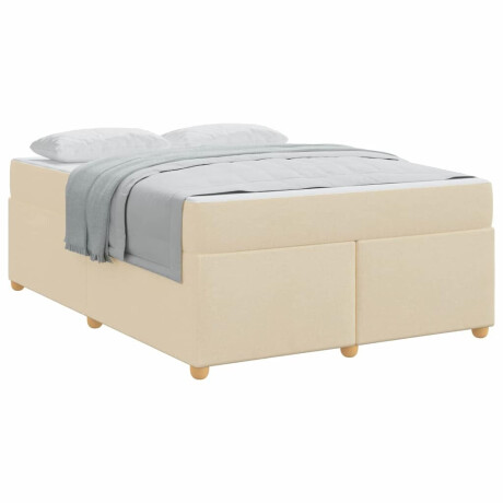 vidaXL Bedframe Anders Crème 140 x 200 cm Stof afbeelding3 - 1