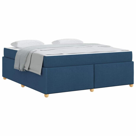 vidaXL Bedframe met matras Blauw 180 x 200 cm Stof afbeelding3 - 1