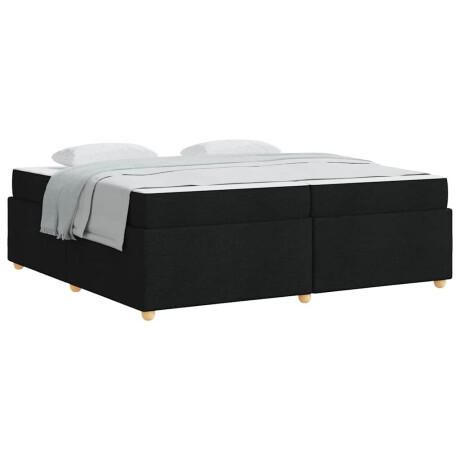 vidaXL Bedframe met matras Anders Zwart 200 x 200 cm Stof afbeelding3 - 1