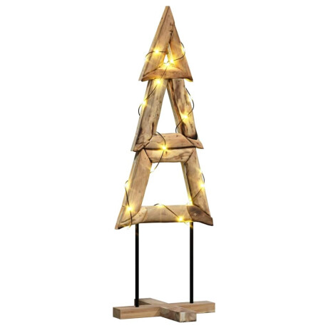 vidaXL Kerstboom met standaard Bruin 120 cm Massief teakhout afbeelding3 - 1