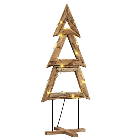 vidaXL Kerstboom met standaard Bruin 181 cm Massief teakhout afbeelding3 - 1
