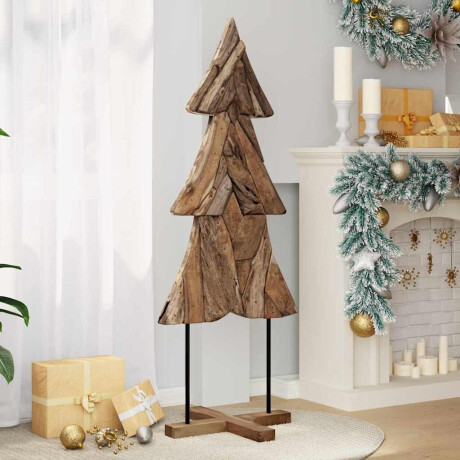 vidaXL Kerstboom met standaard Bruin 151 cm Massief teakhout afbeelding3 - 1
